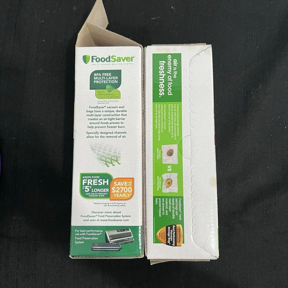 NEW FoodSaver 8‎ inch x 20 foot Vacuum Seal Heat-Seal Rolls 2-Pack